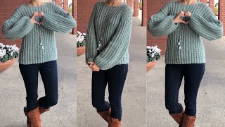 How to Crochet SUPER EASY Oversize Sweater Beginners Friendly Crochet Video Tutorial [upl. by Goldshell195]