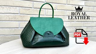 DIY Convertible Leather Bag Download PDF Pattern [upl. by Reteip610]