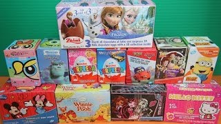 EPIC CHOCOLATE SURPRISE EGG HAUL Disney Frozen Tinkerbell Pirate Fairy Monster High Angry Birds [upl. by Elihu]