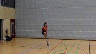 Volleyball Zeitlupe ExFH20 210fps Sascha Sprungaufschlag 2 [upl. by Tannenbaum]