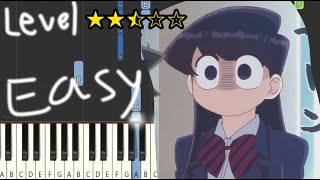 Hikare Inochi  Komi Cant Communicate ED│Easy Piano Tutorial [upl. by Rexford]