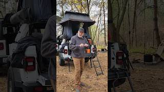 Rooftop Tent Stairs instead of a Ladder rtt rooftoptent camping wintercamping [upl. by Enymzaj]