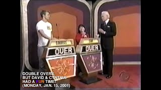 The Price is Right Double Overs But David amp Cynthia Had A FUN Time Monday January 15 2001 [upl. by Aisiram]