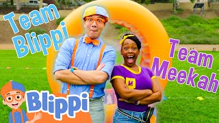 Blippi Vs Meekah Game Show  BEST OF BLIPPI TOYS  Educational Videos for Kids [upl. by Aikyt]