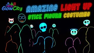 GlowCitys LED Light Up Stick Figure Costumes [upl. by Roy]