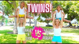 Twin Acro Challenge With the Rybka Twins amp Taytum amp Oakley [upl. by Gabbey]