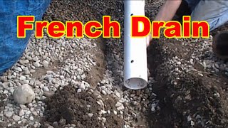 How to Install Perforated Pipe Surrounded by Gravel  Most Watched Video about French Drains [upl. by Placia281]