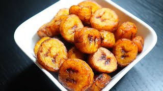 Banane plantain frit facile en moins de 5 minutes  Easy fried banana plantain less than 5 minutes [upl. by Mareah]