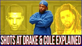 KENDRICK LAMAR quotSQUABBLE UPquot LYRICS EXPLAINED TAKES SHOTS AT DRAKE amp JCOLE [upl. by Aon]