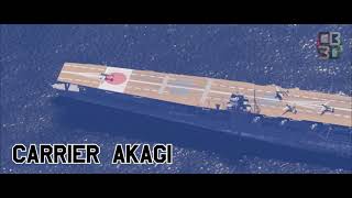 Battle of Midway  Attack on the Akagi Animation [upl. by Papert]