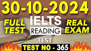 IELTS Reading Test 2024 with Answers  30102024  Test No  365 [upl. by Zeena564]