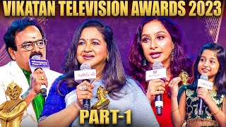 Vikatan Television Awards 2023🔥  Radhika  Poovilangu Mohan  Rani  Aazhiya  Part 01 [upl. by Cristobal]