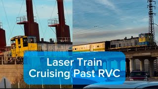 LIRR Train Action  Laser Train cruising past RVC [upl. by Verbenia]