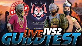 FREE FIRE LIVE GUILD TEST 1V2 🤯🤬 HARDEST GUILD freefire [upl. by Gnaig315]