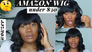 AMAZON WIG WITH BANGS  YAY OR NAH [upl. by Ajram564]