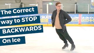 The correct way to stop backwards on ice [upl. by Airdnala]