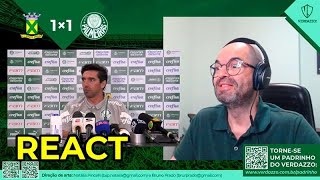 REACT  Coletiva Abel Ferreira  Santo André 1x1 Palmeiras [upl. by Castara]