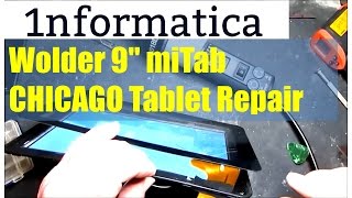 Wolder 9quot miTab CHICAGO Tablet Digitiser Replacement Repair Teardown [upl. by Harikahs]