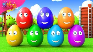 Surprise Eggs Kids Song  Colorful Eggs  BluLoo Nursery Rhymes amp Kids Songs [upl. by Gerita]