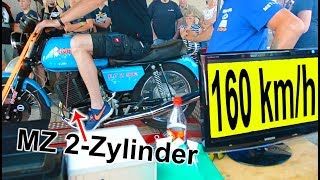 MZ 2Zylinder ETZ 502 Highspeed test [upl. by Knowling]