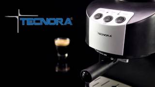 Tecnora New Classico TCM 107 M Thermoblock Pump Espresso and Cappuccino Coffee Maker 1050 W [upl. by Ellehciram]