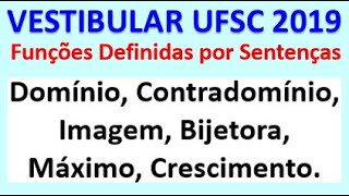 Função Definida por 3 Sentenças  Domínio Contradomínio Imagem Bijetora Máximo Crescimento [upl. by Elberta771]