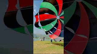 parasailing parasailing at khanpur dam parasail parasailingadventure [upl. by Brownson128]