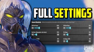 NEW BEST NO GYRO SENSITIVITIES SETTINGS amp CONTROLS  PUBG MOBILE [upl. by Eilyr]