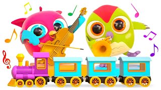 Songs for kids amp nursery rhymes with Hop Hop the Owl amp Peck Peck the Woodpecker [upl. by Naujak]