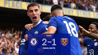 Chelsea 21 West Ham  Premier League Highlights [upl. by Skolnik637]