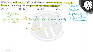 How many total products will be obtained by monochlorination of 2m [upl. by Eiralih992]