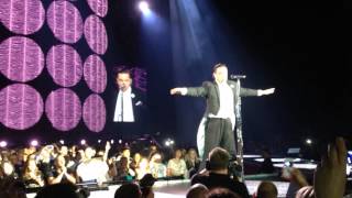 Robbie Williams  Swings Both Ways TourHD Intro ACT 1 live in Budapest April 2014 [upl. by Worlock]