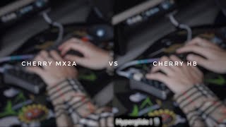 Cherry MX2A vs Cherry Hyperglide which one’s better soundtest mechanicalkeyboard mx2a cherryHB [upl. by Arihsay]