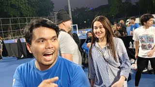 AALIYAH MASSAID BERIKAN SUPPORT THORIQ HALILINTAR DI CELEBRITY SUNDAY MATCH [upl. by Nanji]