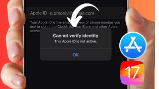 How to Fix ‘This Apple is Not Active’  Cannot Verify Identity This Apple ID is Not Active  iOS 17 [upl. by Fesoy]