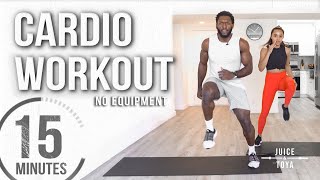 15 Minute Full Body Cardio Workout No Equipment [upl. by Maurice]