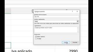 Escenarios en Excel [upl. by Nosnarb]