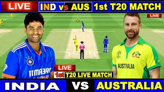 Live IND Vs AUS 1st T20 Match  Live Scores amp Commentary  India Vs Australia  1st Innings [upl. by Jurdi20]