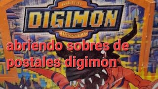 abriendo sobres de postales digimon año 2001 [upl. by Amasa917]