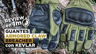 Airsoft review en 1 minuto Guantes Armored Claw modelo breacher de kevlar  airsoftBB [upl. by Arbrab]