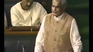 Parliamentary Speech on Lokpal Bill Sh Atal Bihari Vajpayee Ji [upl. by Anauqaj]