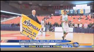 Bishop Ludden coach Pat Donnelly inducted into the New York State Basketball Coaches Hall of Fame [upl. by Yttig]