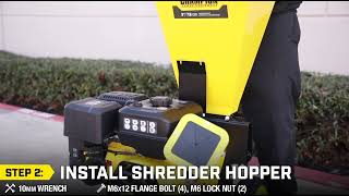 Champion 3Inch Portable ChipperShredder with Collection Bag Assembly Mod 201353 [upl. by Hadihahs]