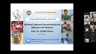 İON 411 Lecture Yılmaz Klinoidal Segment Anevrizmalarının Mikrocerrahi Tedavisi 11012024 [upl. by Assin]