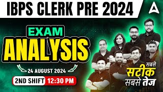 IBPS Clerk Analysis 2024  IBPS Clerk 2nd Shift Analysis  Asked Questions amp Expected Cut Off [upl. by Soirtemed]