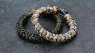 4 Strand Round Braid Knot and Loop Paracord Bracelet Tutorial [upl. by Yecal559]