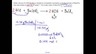 Neutralization Reaction Chemistry Sample Problem [upl. by Brottman]