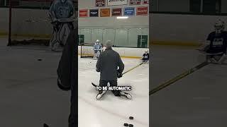 Goalies Push with Intensity  Coaching Clips  Elite Goalie Method goalietraining hockeygoalie [upl. by Denny]