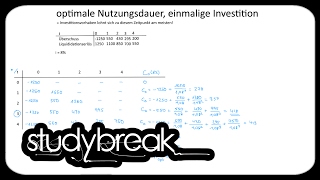 Optimale Nutzungsdauer Einmalige Investition Kapitalwert  Investition und Finanzierung [upl. by Grew]