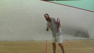 Squash  Backhand Technique [upl. by Ehcadroj353]